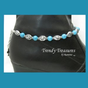 Turquoise Gemstone Boot Bling Boot Bracelet Jewelry Cowboy Cowgirl,#TrendyTreasuresByRamona