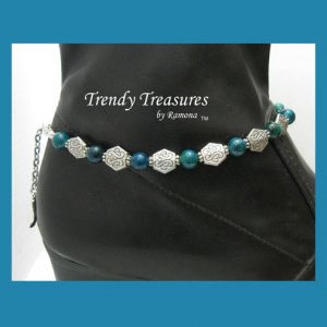 Blue Malachite Gemstone Boot Bling Boot Bracelet Jewelry Cowboy Cowgirl #TrendyTreasuresByRamona
