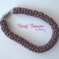 Gray & Red Pearl Crystal Woven Bracelet,Pearls,Crystals,#TrendyTreasuresByRamona