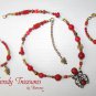 Red Vintage Style Boot Bling,Boot Bracelet & Earrings #TrendyTreasuresByRamona