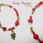 Red Vintage Style Boot Bling,Boot Bracelet & Earrings #TrendyTreasuresByRamona
