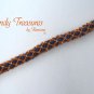 Blue & Orange Denver Broncos Woven Bracelet,Pearls,Crystals,#TrendyTreasuresByRamona