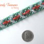 Lime Green Pearls & Orange Crystals Woven Bracelet,Special Price,#TrendyTreasuresByRamona