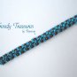 Coffee Brown Pearls & Turquoise Miracle Beads Woven Bracelet,Price Reduced,#TrendyTreasuresByRamona