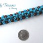 Coffee Brown Pearls & Turquoise Miracle Beads Woven Bracelet,Price Reduced,#TrendyTreasuresByRamona