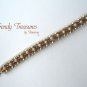 White Pearls & Gold Crystals Woven Bracelet,Special Price,#TrendyTreasuresByRamona