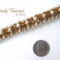 White Pearls & Gold Crystals Woven Bracelet,Special Price,#TrendyTreasuresByRamona