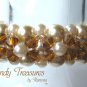 White Pearls & Gold Crystals Woven Bracelet,Special Price,#TrendyTreasuresByRamona