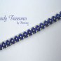 White Pearls & Blue Pearls Woven Bracelet, Special Price,#TrendyTreasuresByRamona