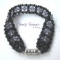 Black & Purple Crystals Woven Bracelet, Special Price,#TrendyTreasuresByRamona