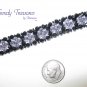 Black & Purple Crystals Woven Bracelet, Special Price,#TrendyTreasuresByRamona