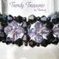 Black & Purple Crystals Woven Bracelet, Special Price,#TrendyTreasuresByRamona