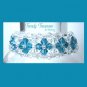 Clear and Turquoise Crystals Woven Bracelet,One-of-a-Kind,#TrendyTreasuresByRamona