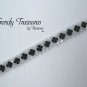 White and Black Crystals Woven Bracelet,Special Price,#TrendyTreasuresByRamona
