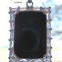Black Faceted Crystal Pendant,Prom,Sterling Silver Chain,Rhinestones,#TrendyTreasuresByRamona