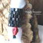 Iridescent Navy, Skull Charm, Dreadlock Sleeve, Dread Bead, Stock 556 #TrendyTreasuresByRamona