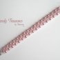 Pink Pearls & Clear Crystals Woven Bracelet,Mother's Day Special,#TrendyTreasuresByRamona