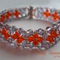 Purple & Orange Crystals Woven Bracelet,Special Price,#TrendyTreasuresByRamona