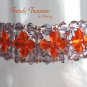Purple & Orange Crystals Woven Bracelet,Special Price,#TrendyTreasuresByRamona