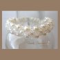 White Pearls & Clear Crystals Woven Bracelet, Mother's Day Special,#TrendyTreasuresByRamona