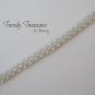 White Pearls & Clear Crystals Woven Bracelet, Mother's Day Special,#TrendyTreasuresByRamona