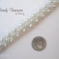 White Pearls & Clear Crystals Woven Bracelet, Mother's Day Special,#TrendyTreasuresByRamona