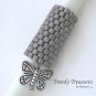 Slate Gray, Dreadlock Bead, Dread Sleeve, Butterfly Charm, Stock 549 #TrendyTreasuresByRamona