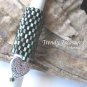 Iridescent Green,Red, Dreadlock Bead, Dread Sleeve, Heart Charm,Stock 548 #TrendyTreasuresByRamona