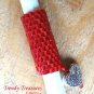 Bright Red, Dreadlock Bead, Dread Sleeve, Heart Charm, Stock 547 #TrendyTreasuresByRamona