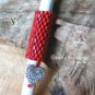 Bright Red, Dreadlock Bead, Dread Sleeve, Heart Charm, Stock 547 #TrendyTreasuresByRamona