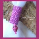 Hot Pink, Dreadlock Bead, Dread Sleeve, Skull Charm, Stock 545 #TrendyTreasuresByRamona