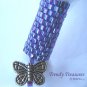 Iridescent Purple, Dreadlock Bead, Dread Sleeve, Butterfly Charm, Stock 544 #TrendyTreasuresByRamona
