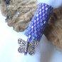 Iridescent Purple, Dreadlock Bead, Dread Sleeve, Butterfly Charm, Stock 544 #TrendyTreasuresByRamona