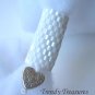 Iridescent White, Dreadlock Bead, Dread Sleeve, Heart Charm, Stock 542 #TrendyTreasuresByRamona