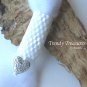 Iridescent White, Dreadlock Bead, Dread Sleeve, Heart Charm, Stock 542 #TrendyTreasuresByRamona