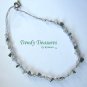 Green Gemstone & Clear Crystals,Crocheted Wire Necklace,#TrendyTreasuresByRamona