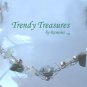 Green Gemstone & Clear Crystals,Crocheted Wire Necklace,#TrendyTreasuresByRamona