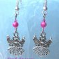 Angel Charm Earrings,Pink Miracle Beads, #TrendyTreasuresByRamona,