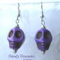Bright Purple Skull Earrings, 3-D, Pirate, Goth, Biker #TrendyTreasuresByRamona,