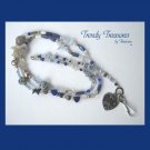 Blue Badge Lanyard,Badge Clip,Swivel Clip, ID Holder,Crystals, #TrendyTreasuresByRamona