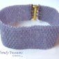 Pale Purple Iridescent Glass Woven Bracelet,Original Design,#TrendyTreasuresByRamona