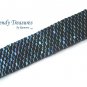 Navy Blue Iris Metallic Glass Woven Bracelet,Original Design,#TrendyTreasuresByRamona
