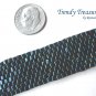 Navy Blue Iris Metallic Glass Woven Bracelet,Original Design,#TrendyTreasuresByRamona