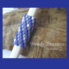 Bright Blue, Silver Spiral, Dreadlock Sleeve, Dread Bead, #TrendyTreasuresByRamona