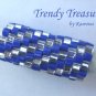 Bright Blue, Silver Spiral, Dreadlock Sleeve, Dread Bead, #TrendyTreasuresByRamona