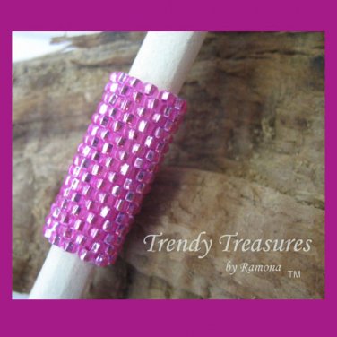 Bright Hot Pink, Dreadlock Sleeve, Dread Bead, #TrendyTreasuresByRamona