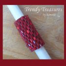 Bright Red, Dreadlock Sleeve, Dread Bead, #TrendyTreasuresByRamona