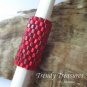Bright Red, Dreadlock Sleeve, Dread Bead, #TrendyTreasuresByRamona