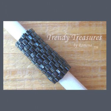 Shiny Hematite Gray, Dreadlock Sleeve, Dread Bead, #TrendyTreasuresByRamona