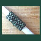 Red-lined Dark Green, Dreadlock Sleeve, Dread Bead, #TrendyTreasuresByRamona